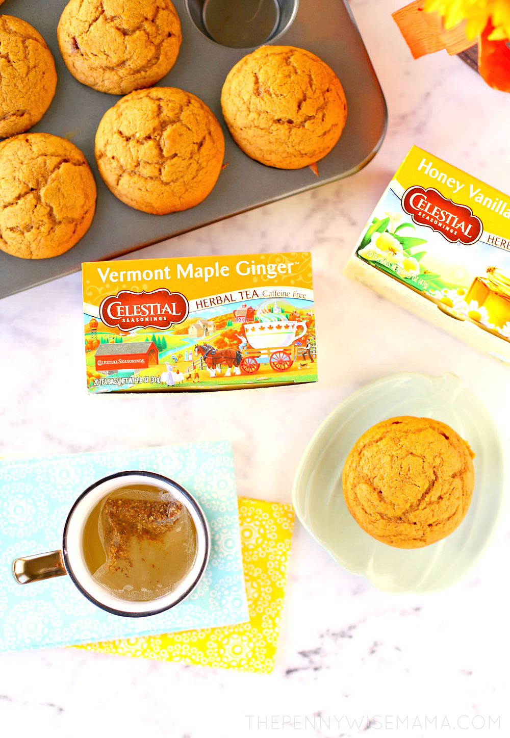 Fall Tea Break with Celestial Seasonings + Easy Pumpkin Muffin Recipe