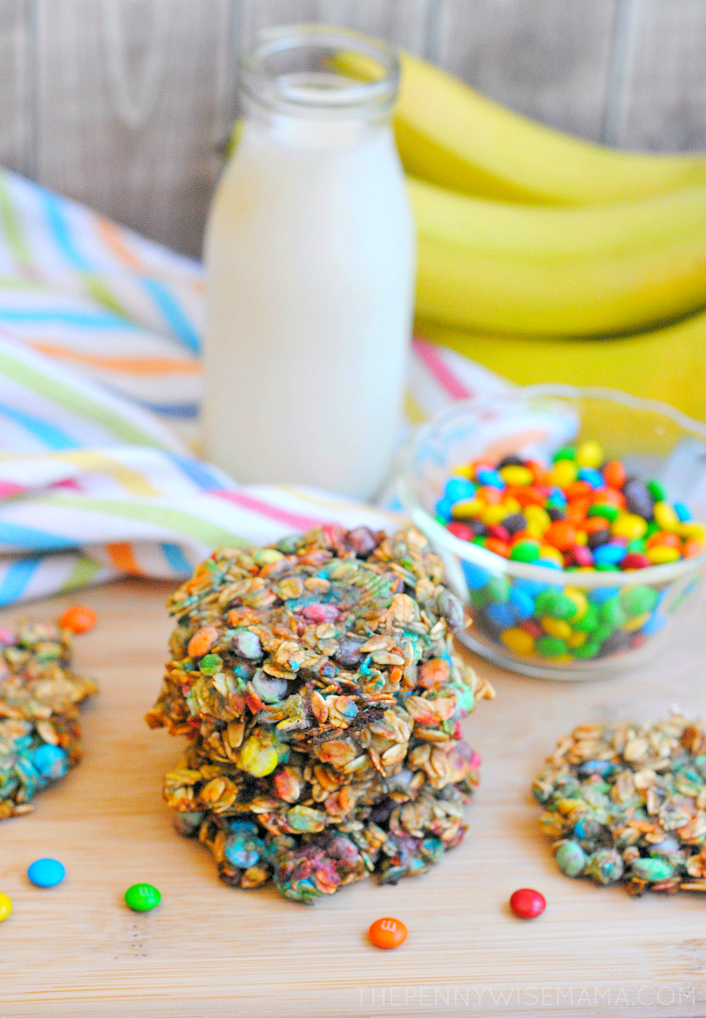 Easy M&M Rainbow Cookies