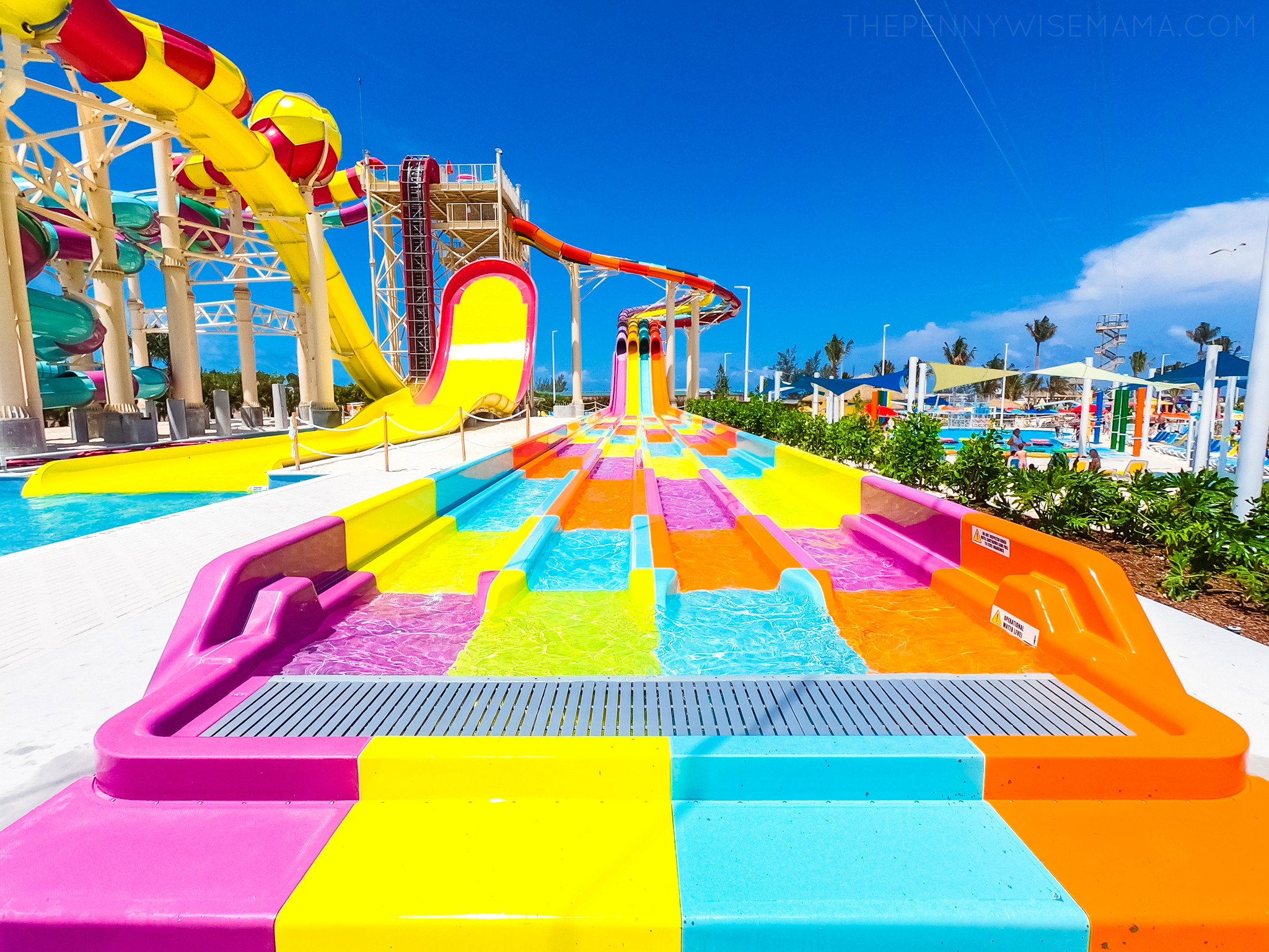 Colorful Waterslides at Perfect Day at CocoCay
